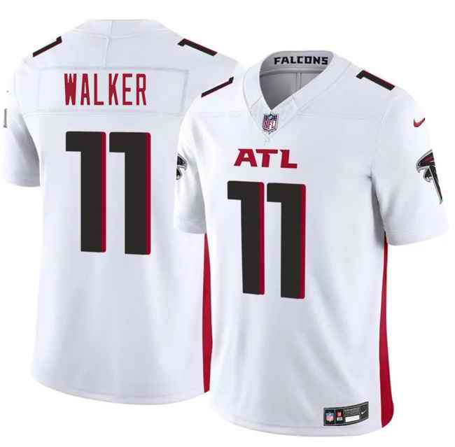 Men's Atlanta Falcons #11 Jalon Walker White 2025 Draft F.U.S.E. Vapor Untouchable Limited Stitched Football Jersey